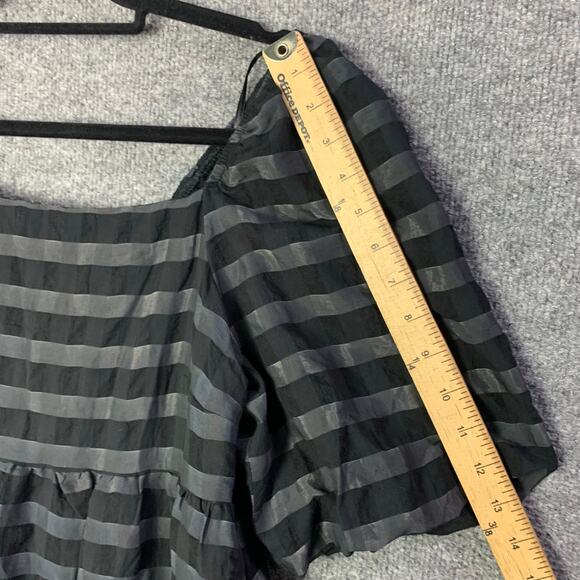 NEW $148 By Anthropologie Small  Marla Flounced Puff‎ Sleeve Mini Babydoll Dress - Picture 12 of 15